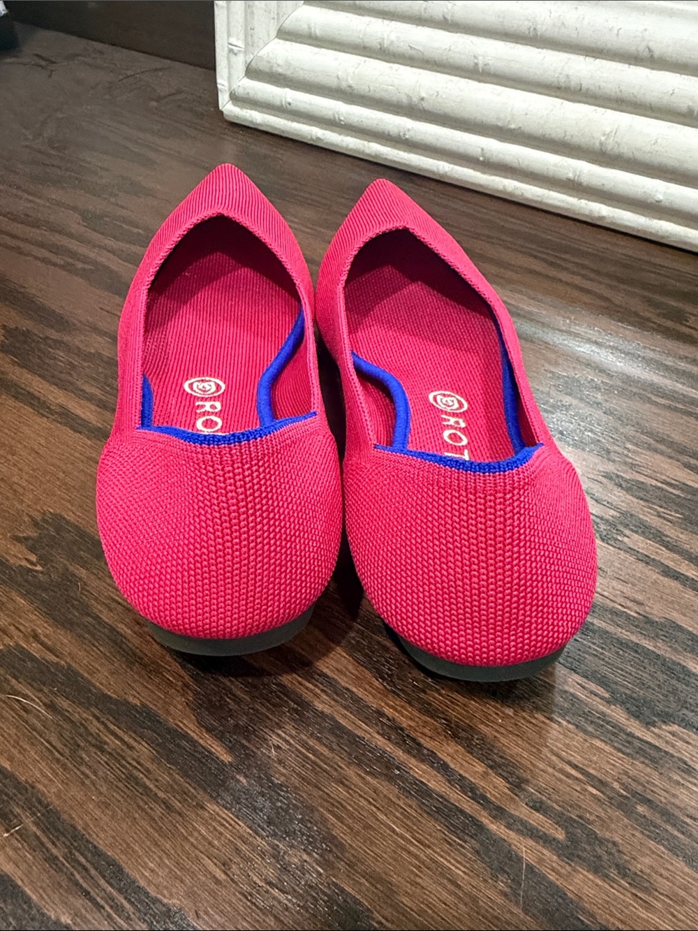 Rothy's Pointed Knit Flats in Hot Pink - Picture 3 of 6